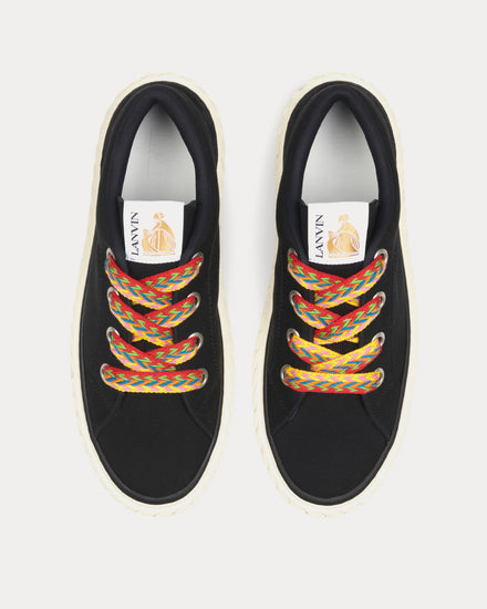 Lanvin Curbies Cotton Canvas Black Low Top Sneakers - 2
