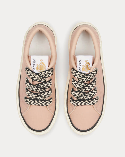 Lanvin Curbies Cotton Canvas Pink Low Top Sneakers - 2