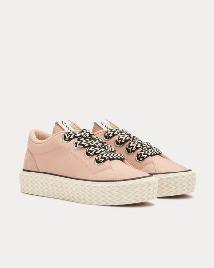 Lanvin Curbies Cotton Canvas Pink Low Top Sneakers - 3