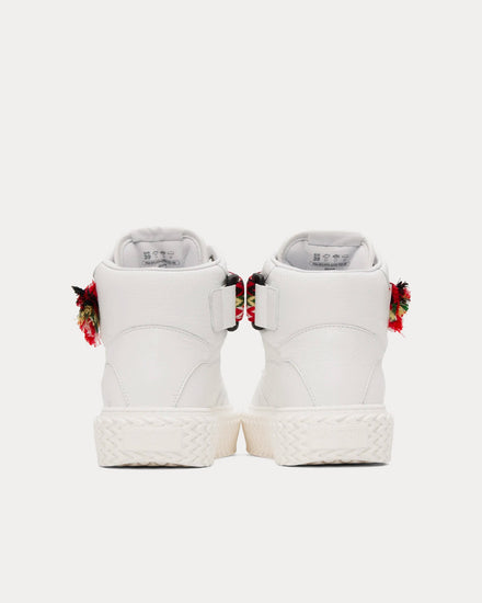 Lanvin Curbies Leather White High Top Sneakers - 3