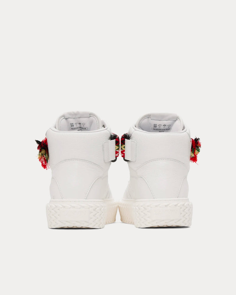 Lanvin Curbies Leather White High Top Sneakers - 3