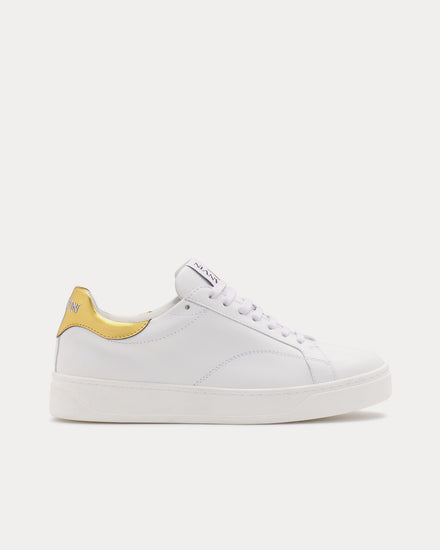 Lanvin DDB0 Leather White / Gold Low Top Sneakers - 1