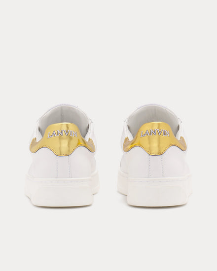Lanvin DDB0 Leather White / Gold Low Top Sneakers - 4