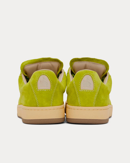Lanvin Lite Curb Suede Absinthe Green Low Top Sneakers - 3