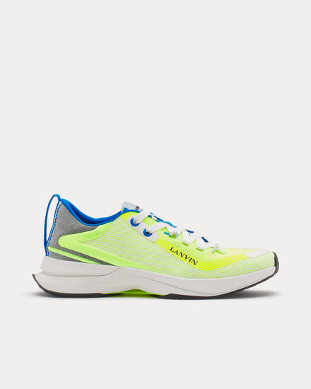 Lanvin L-I Mesh Optic White / Green Low Top Sneakers - 1