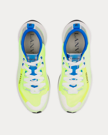 Lanvin L-I Mesh Optic White / Green Low Top Sneakers - 2