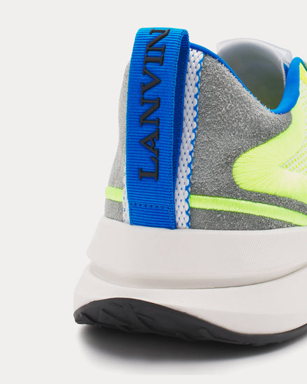 Lanvin L-I Mesh Optic White / Green Low Top Sneakers - 4