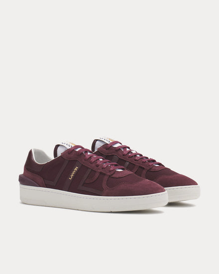 Lanvin Mesh Burgundy Low Top Sneakers - 3