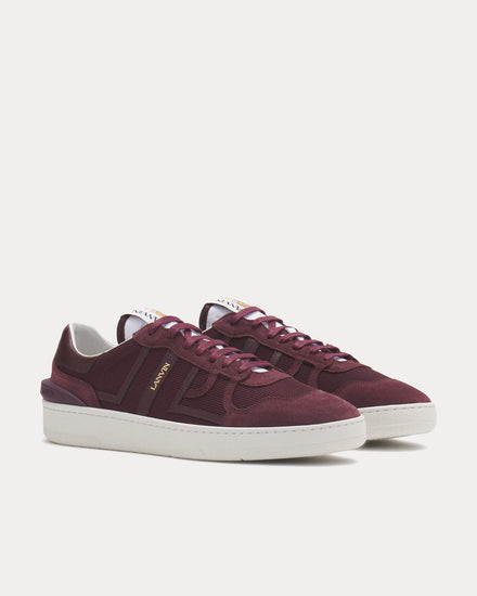 Lanvin Mesh Burgundy Low Top Sneakers - 3