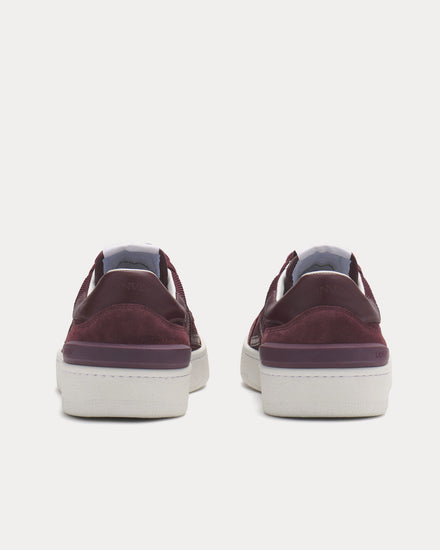 Lanvin Mesh Burgundy Low Top Sneakers - 4