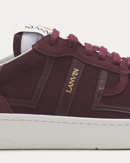 Lanvin Mesh Burgundy Low Top Sneakers - 5