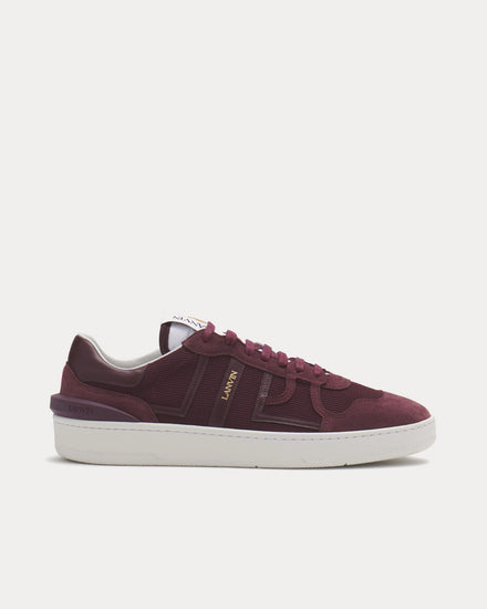 Lanvin Mesh Burgundy Low Top Sneakers - 1