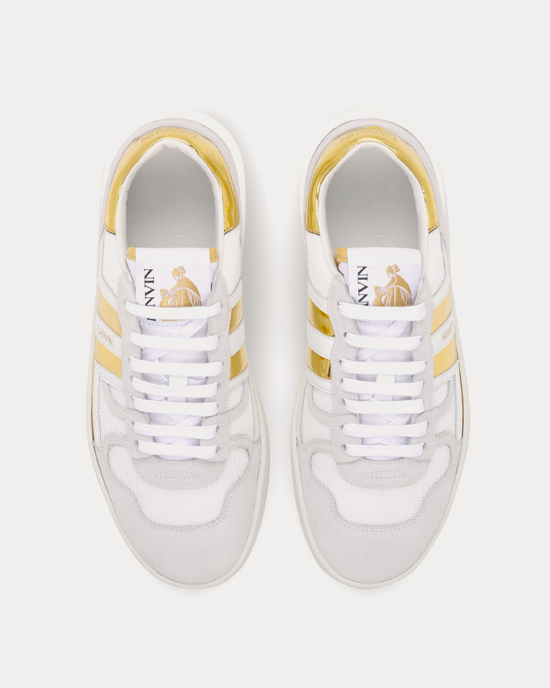 Lanvin Mesh Clay White / Gold Low Top Sneakers - 2