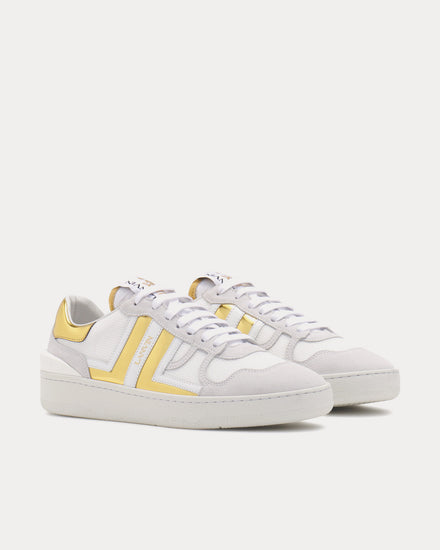 Lanvin Mesh Clay White / Gold Low Top Sneakers - 3