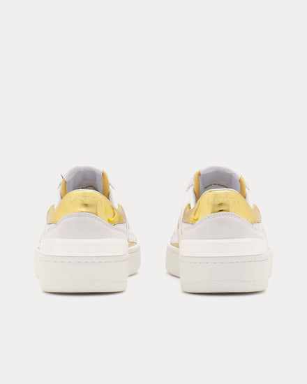 Lanvin Mesh Clay White / Gold Low Top Sneakers - 4