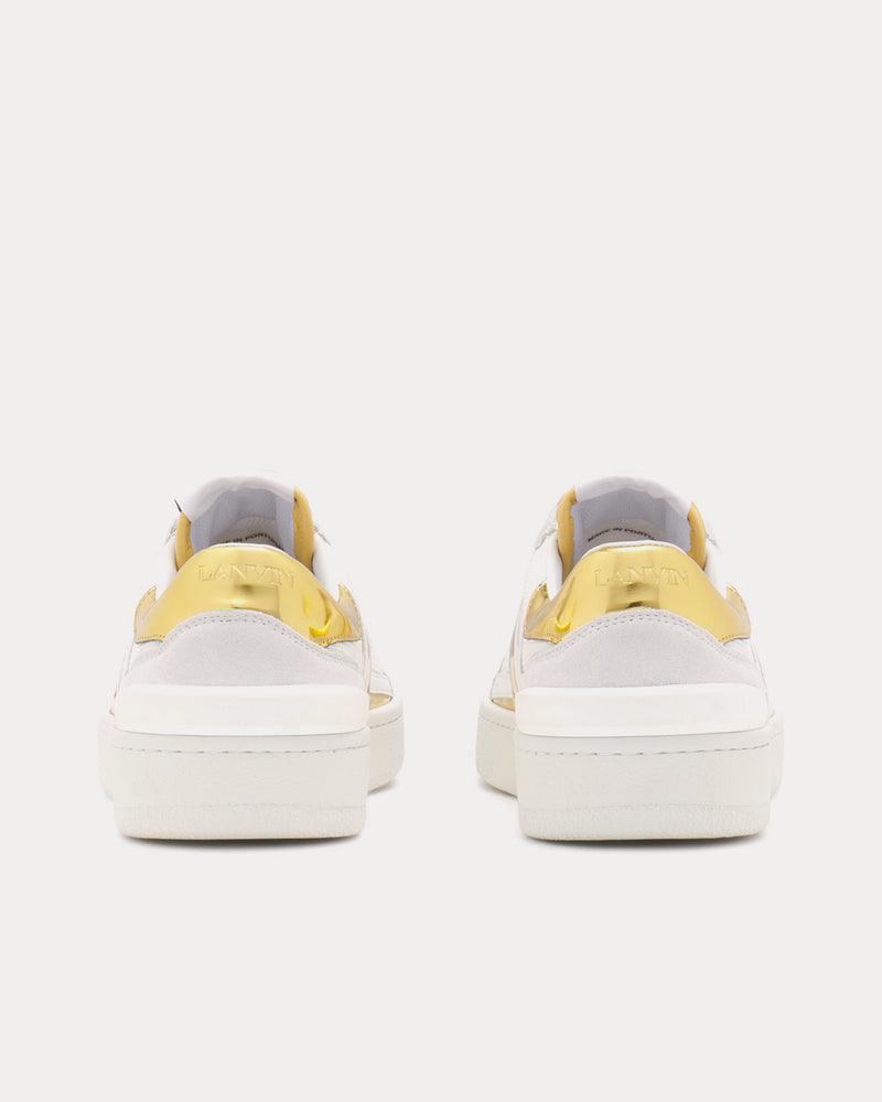 Lanvin Mesh Clay White / Gold Low Top Sneakers - 4