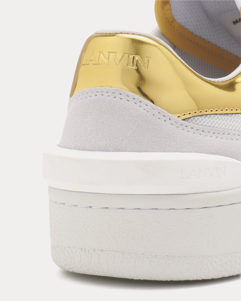 Lanvin Mesh Clay White / Gold Low Top Sneakers - 5
