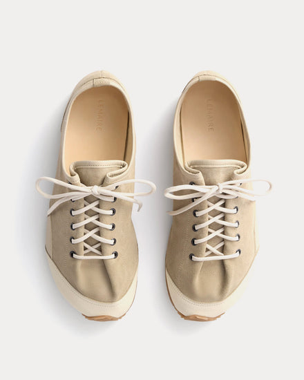 Lemaire Gummy Grips Mixed Leather Kraft Beige Low Top Sneakers - 2