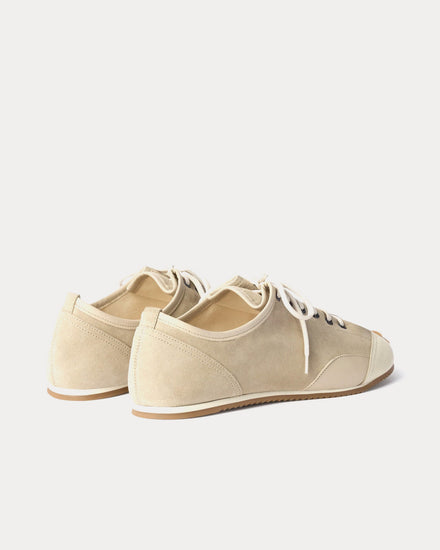 Lemaire Gummy Grips Mixed Leather Kraft Beige Low Top Sneakers - 4