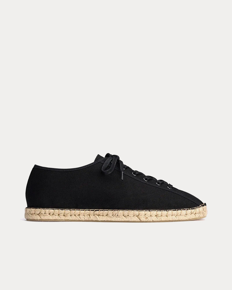 Lemaire Linoleum Laced Espadrilles Black Low Top Sneakers - 1
