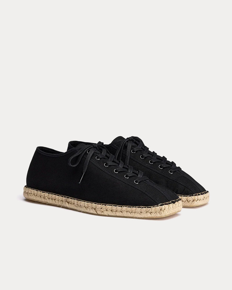 Lemaire Linoleum Laced Espadrilles Black Low Top Sneakers - 3