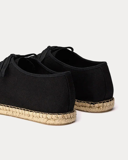 Lemaire Linoleum Laced Espadrilles Black Low Top Sneakers - 4