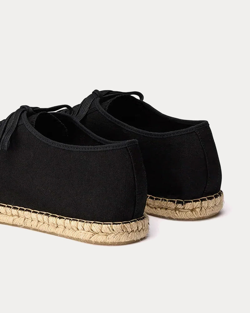 Lemaire Linoleum Laced Espadrilles Black Low Top Sneakers - 4