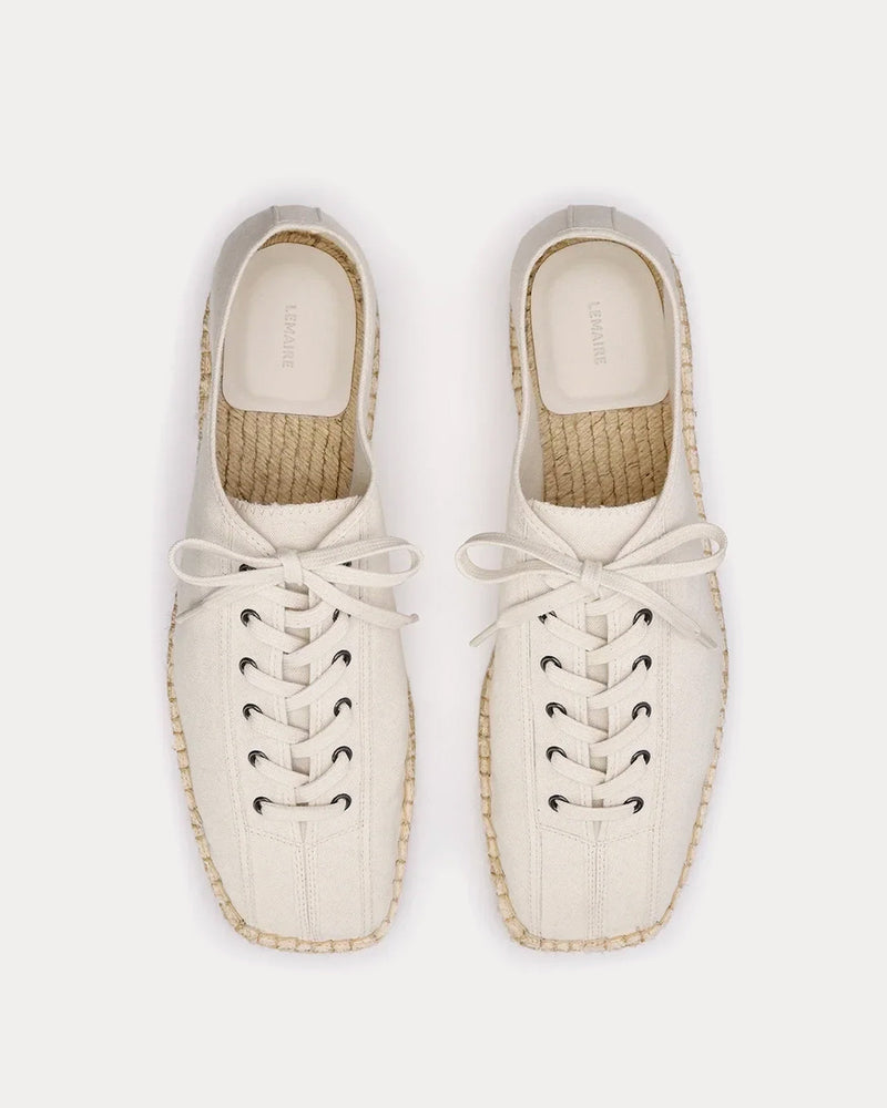 Lemaire Linoleum Laced Espadrilles Off White Low Top Sneakers - 3