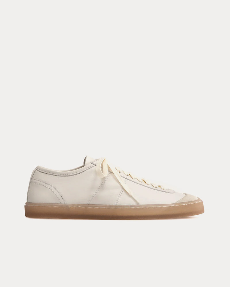 Lemaire Men's Linoleum Basic Lace Up Clay White Low Top