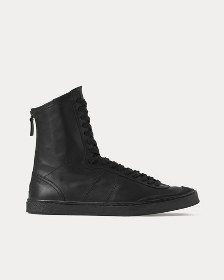Lemaire Linoleum Boxing Black High Top Sneakers - 1