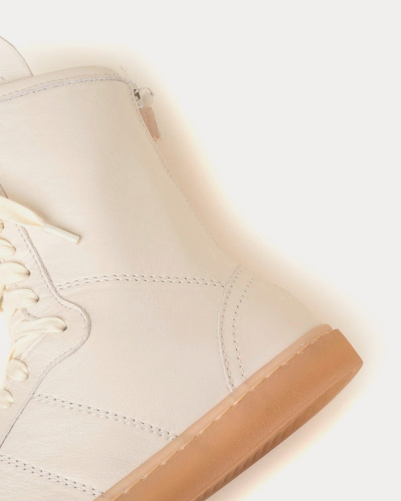 Lemaire Women's Linoleum Boxing Clay White High Top Sneakers