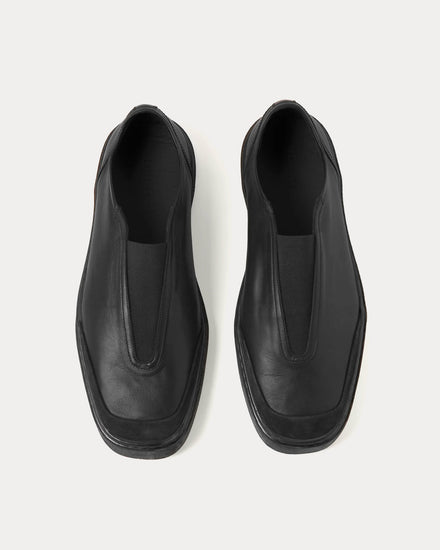 【Lemaire】 Linoleumレザー slip-onスニーカー Linoleum leather slip-on sneakers in white - Lemaire | Mytheresa