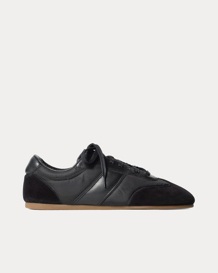 Lemaire Soft Runner Suede & Nylon Black Low Top Sneakers - 1