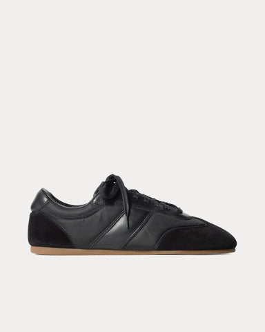 Lemaire Soft Runner Suede & Nylon Black Low Top Sneakers