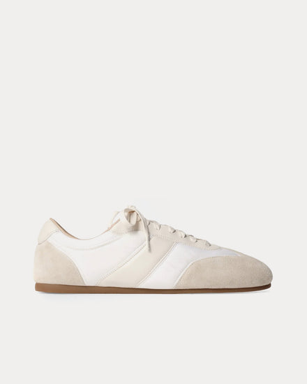 Lemaire Soft Runner Suede & Nylon White Low Top Sneakers - 1