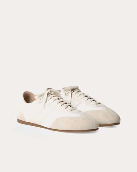 Lemaire Soft Runner Suede & Nylon White Low Top Sneakers - 3