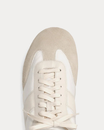 Lemaire Soft Runner Suede & Nylon White Low Top Sneakers - 5