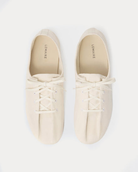 Lemaire Souris Cotton Canvas Light Cream Low Top Sneakers - 2