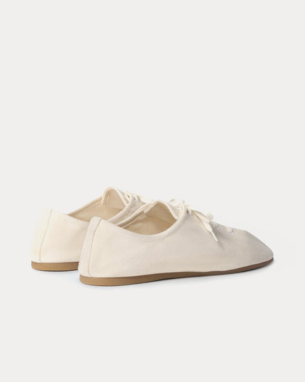 Lemaire Souris Cotton Canvas Light Cream Low Top Sneakers - 4