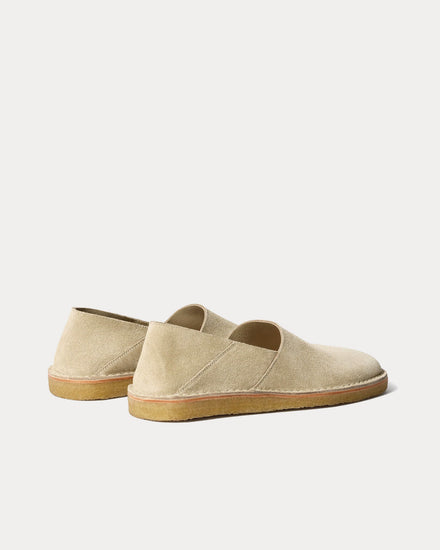 Lemaire Square Suede Kraft Beige Loafers - 4