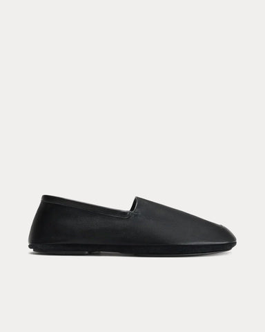 Lemaire Indoor Shiny Nappa Leather Black Slippers