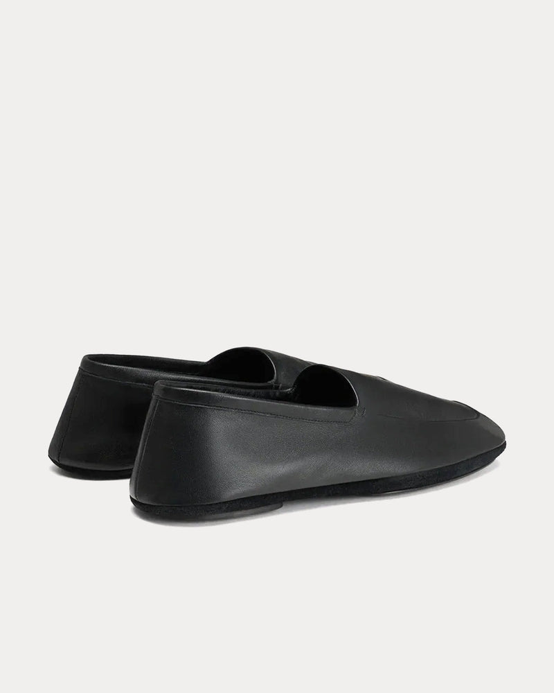 Lemaire Indoor Shiny Nappa Leather Black Slippers - 3