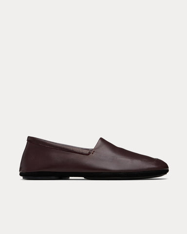 Lemaire Indoor Shiny Nappa Leather Dark Eggplant Slippers