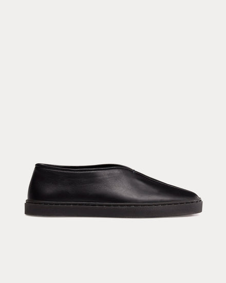 Lemaire Piped Black Slip On Sneakers - 1