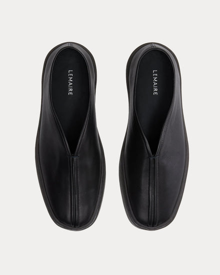 Lemaire Piped Black Slip On Sneakers - 2