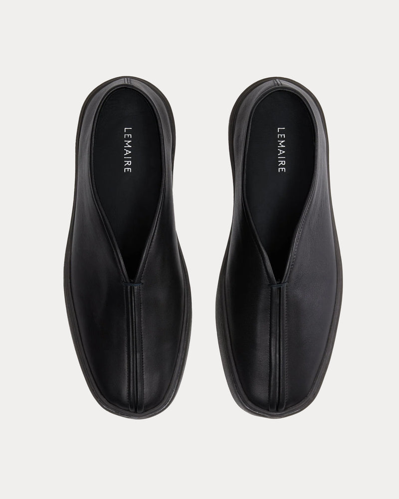 Lemaire Piped Black Slip On Sneakers - 2
