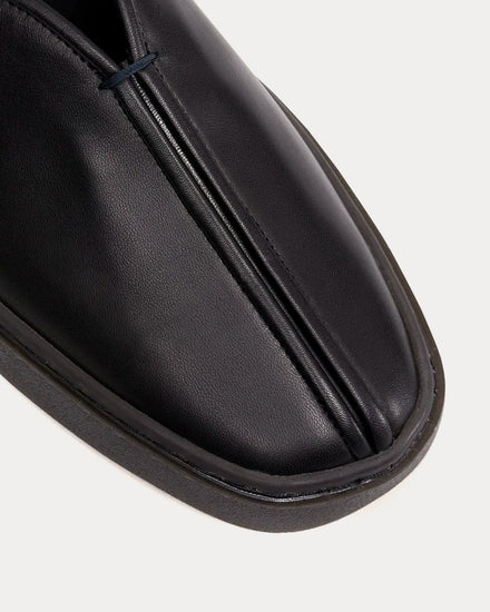 Lemaire Piped Black Slip On Sneakers - 3
