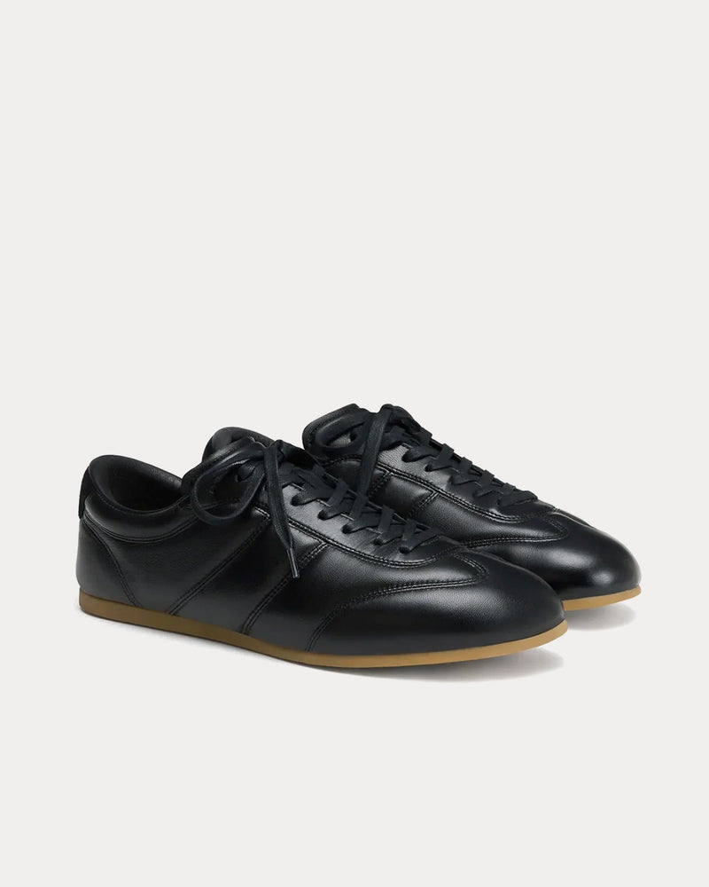Lemaire Soft Runner Shiny Nappa Lamb Black Low Top Sneakers - 3