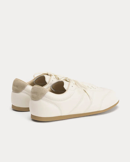 Lemaire Soft Runner Shiny Nappa Lamb Milk Low Top Sneakers - 4