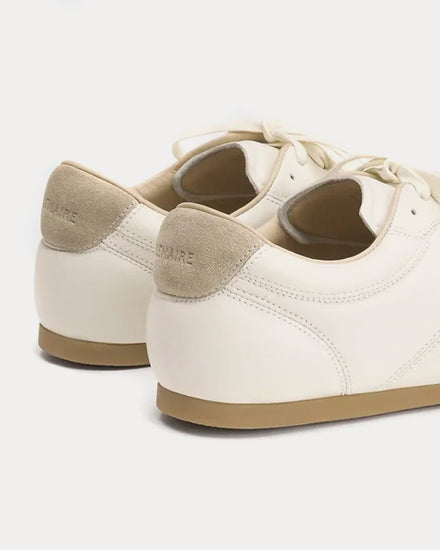Lemaire Soft Runner Shiny Nappa Lamb Milk Low Top Sneakers - 5